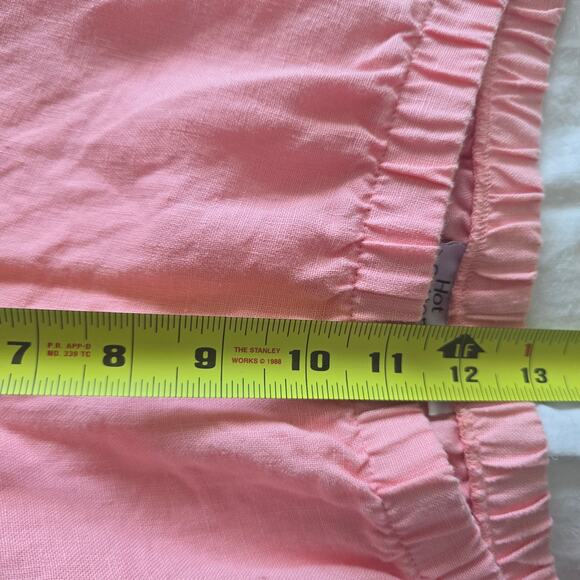 Hot Cotton Pink Ankle Pants 100% linen - Picture 6 of 7